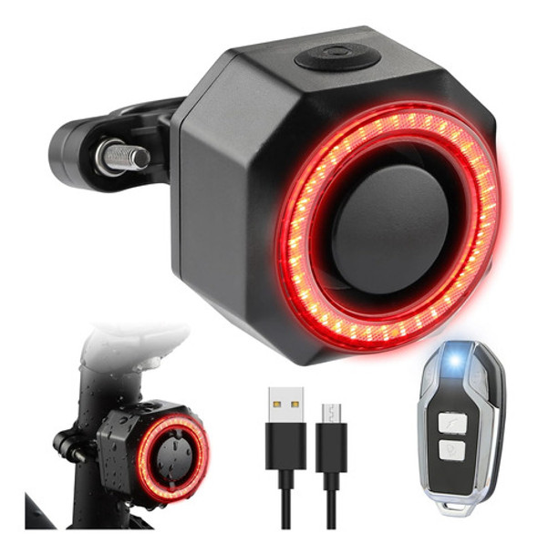 Alarma De Bicicleta Inteligente Con Luz De Frenado 0