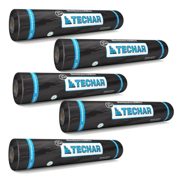 5 Rollos Membrana Aluminio Asfaltico 2mm 10m2 15 Kilos Techa 0