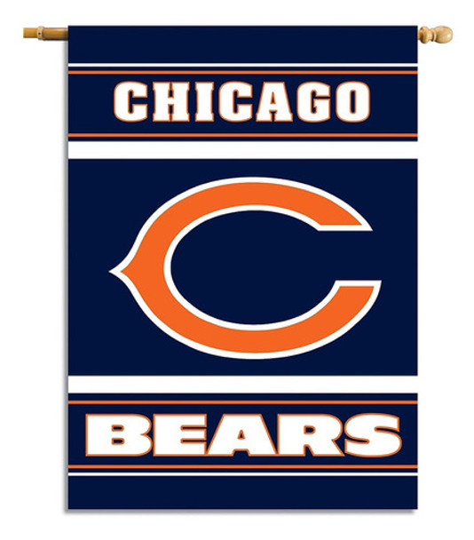 Fremont Die Nfl Chicago Bears 2-sided House Flag, 28  X 40 , 0