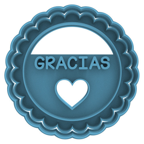 1552 Cookie Gracias Corazón Cortante Para Galletas 0