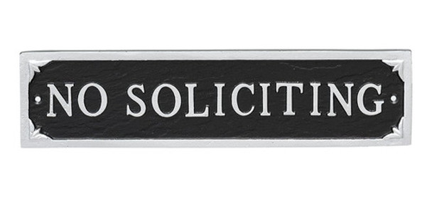 Montague Metal Products No Soliciting Statement Plaque Sign, 0