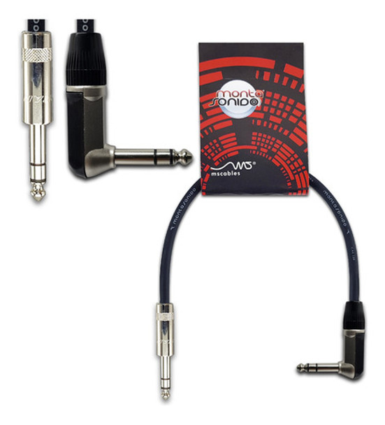 Cable Plug Trs A Codo 90 L Stereo Balanceado 90 Cm Mscables 0