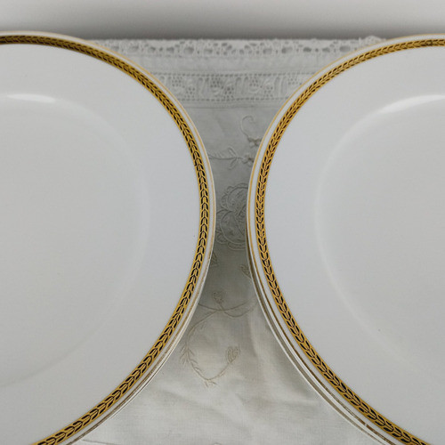Fino Juego De Platos Noritake Guarda De Oro Antiguo Miralo 0