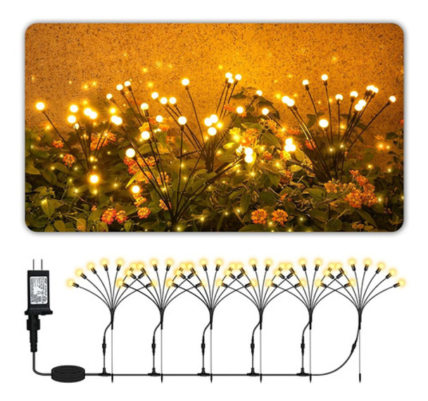 Aulanto Plug In Firefly Lights 6 Pack, 48 Led Firefly Garden 0