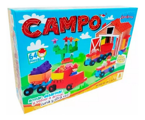 Creablocks Campo Granero 64 Piezas Bloques Ploppy 340164 0