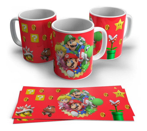 Taza Super Mario Bros De Plástico. 0