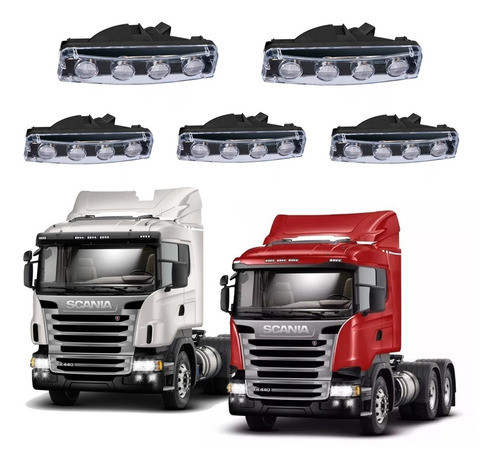 Lanterna Tapa-sol Led Com Soquete Scania S4 /07 Kit 5 Uni. 0