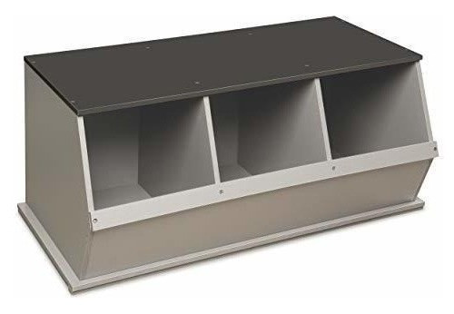 Cesta De Insignias Apilable 3 Cubos De Almacenamiento Abiert 0