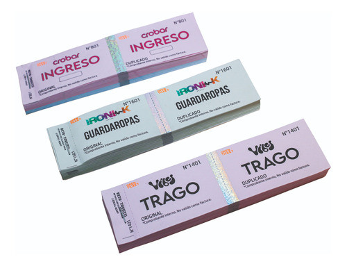 15 Talonarios Sorteo Consumicion Trago Comida Personalizados 0