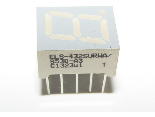 4x Display Simples 0.39 7 Segmentos Vermelho Anodo Comum 0