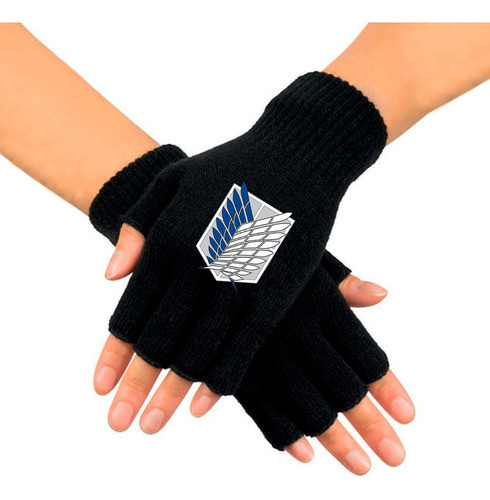 Guantes Tejidos Estampado Dtf Attack On Titan Alas 0