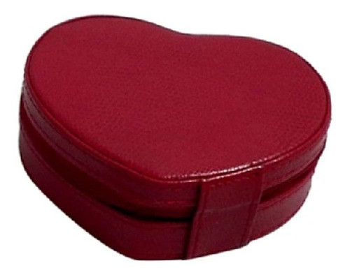 Almacenamiento De Joyas De Viaje En Forma De Corazon, Rojo 0