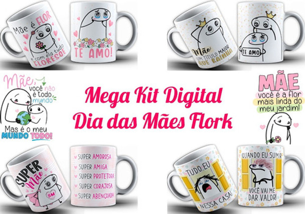 Pack Artes Canecas Dia Das Mães Flork 2 0