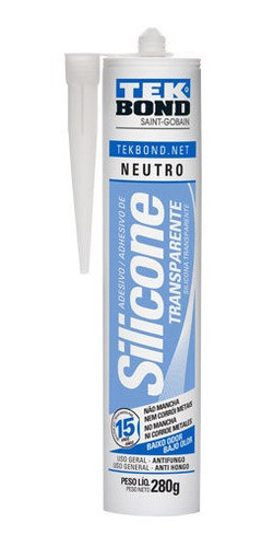 Adesivo Silicone Neutro 280g Transparente 0