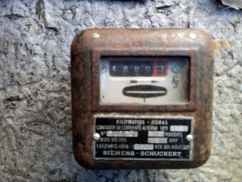 Antiguo Medidor Corriente Siemens Schuckert 10 X 10,2 X 14,7 0