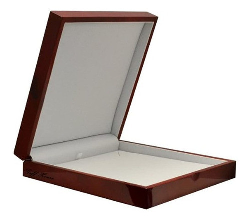 Caja De Regalo De Joyeria De Collar De Madera De Cerezo 0
