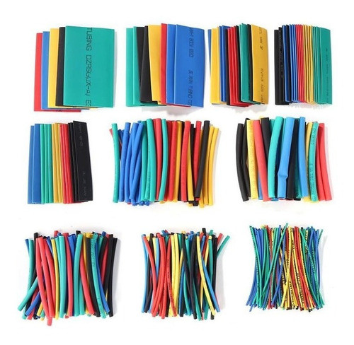 Kit 265 Espaguete Tubo Termo Retratil Macarrão Isolante Fios 0