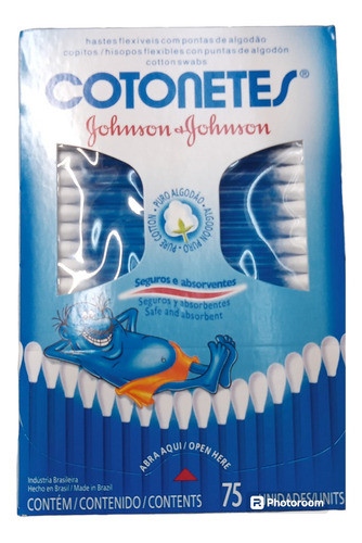 Kit C/6 Cotonete Johnson & Johnson 75 Unid. (6cx) 0
