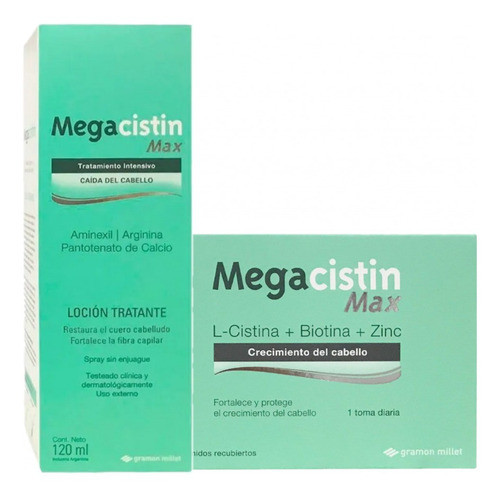 Combo Megacistin Max X 30 Comprimidos + Locion X 120 Ml 0