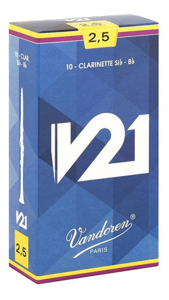 Cañas Vandoren V21 Para Clarinete Sib 2.5 0 Cañas Vandoren V21 Para Clarinete Sib 2.5 0