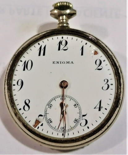 Reloj De Bolsillo - Enigma - Alpaca - No Funciona 0