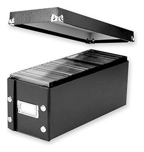 Cajas De Almacenamiento De Cd Snap-n-store, Juego De 2 Cajas 0