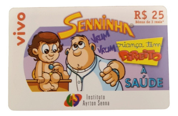 Cartão Telefônico Ayrton Senna. Lote 10. Pasta 38. 0