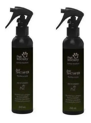 Combo 2un Banho A Seco Fast Shower 240ml  - Pet Society 0