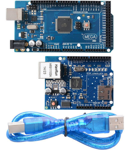 Board + Ethernet Shield W5100 Expansión De Red Te168 0