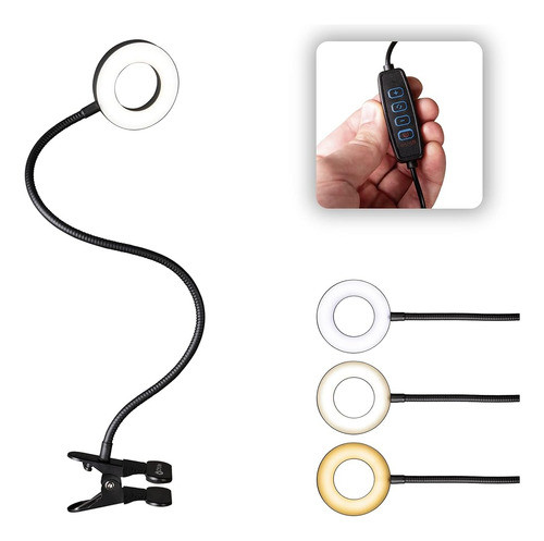 Ottlite Capture Clip-on Led Selfie Ring Light Para Escritori 0