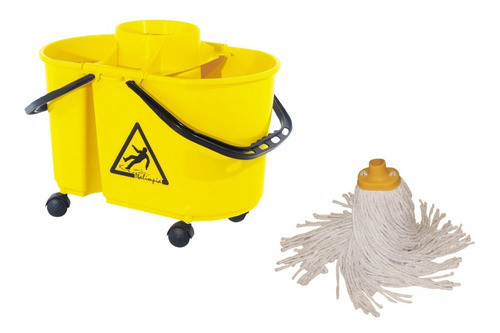 Balde Gemini Con Escurridor + Ruedas + Mini Mopa Italimpia 0