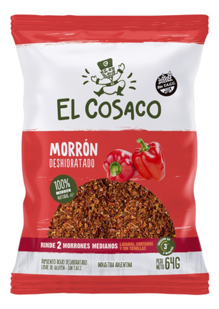 Morrón Deshidratado El Cosaco 64 Grs Sin Tacc X 8u 0