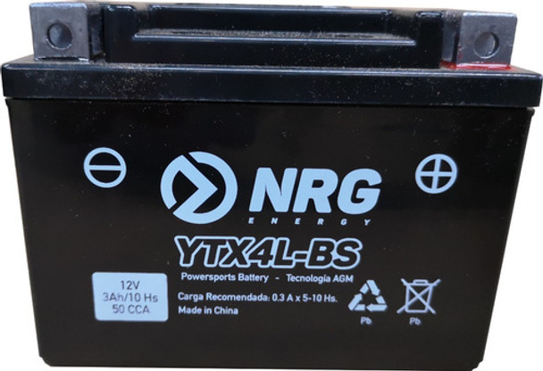 Batería Moto Agm Nrg Ytx4l-bs 0