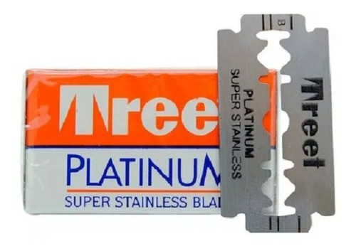 Hojas De Afeitar Doble Filo Treet Platinum - 100 Unid. 0