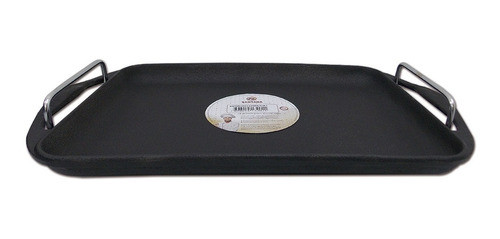 Bifeteira Ferro Fundido Lisa 30x20 Cm C/ Suporte P/ Servir 0