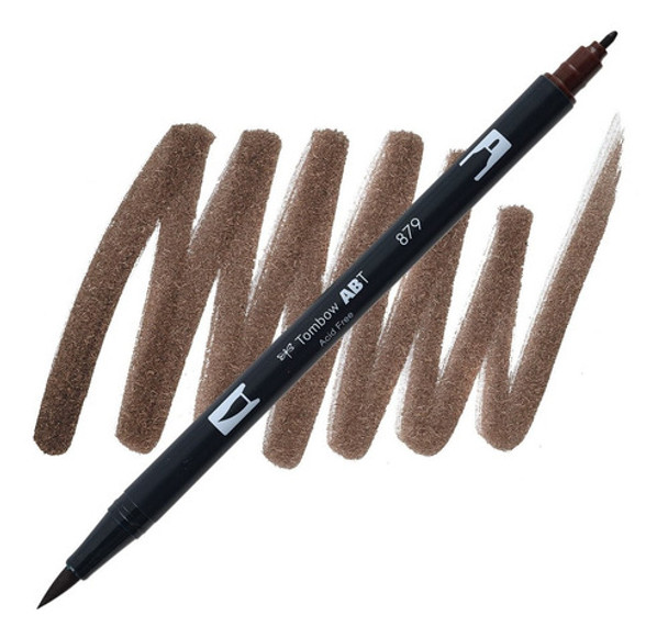 Dual Brush Pen Tombow Brown 879 0