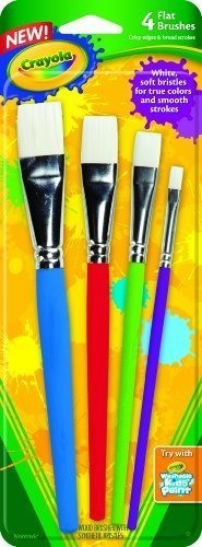 Crayola Big Paint Brushes (4 Count Flat) 0