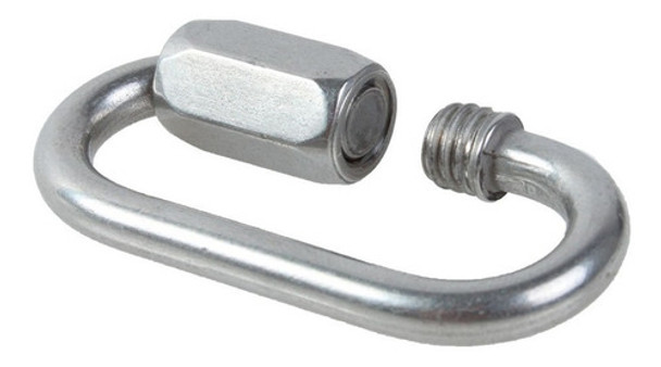 Mosquetão Link Oval Malha Rápida 8 Mm Em Aço Inox Náutico 0