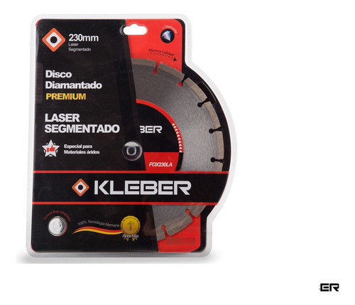 Disco Diamantado Láser Segmentado Premium 230mm Kleber (9  ) 0