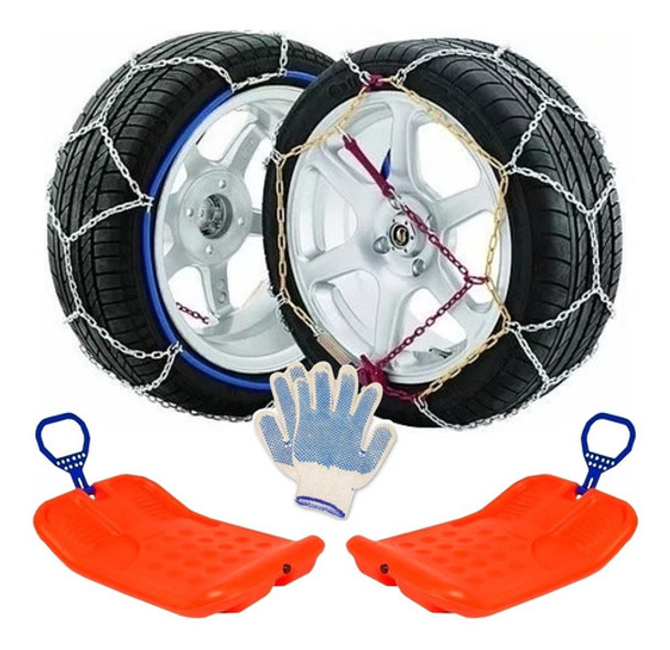 Kit Culipatin X 2 + Cadenas Nieve 12mm  + Guantes 0