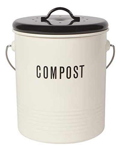 Ahora Diseña El Cubo De Compostaje Vintage, Ivory 0