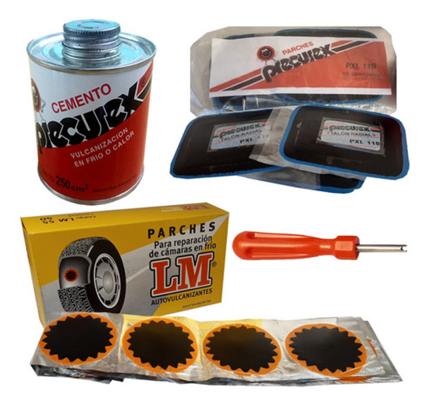 Pack Parches P/cubierta Y P/camara Auto Radial Solucion  Tpx 0