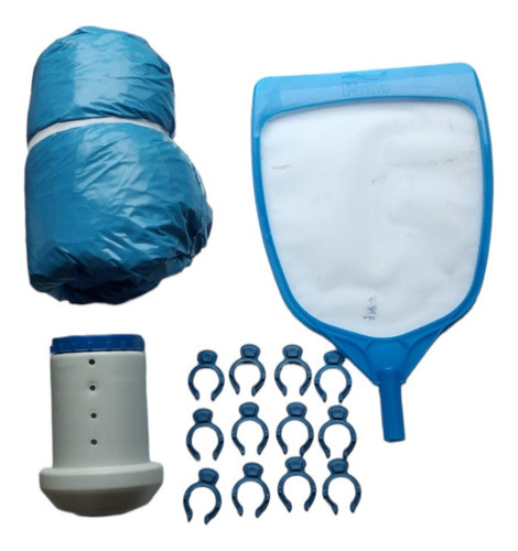 Kit Cubre Pileta 4,0 X 2,5 / Saca Hoja/  Kit Ganchitos /boya 0