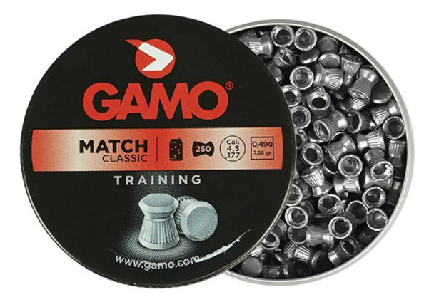 Chumbinhos 4.5 Diabolo Carabina .177 Gamo Match 250un 4.5mm 0