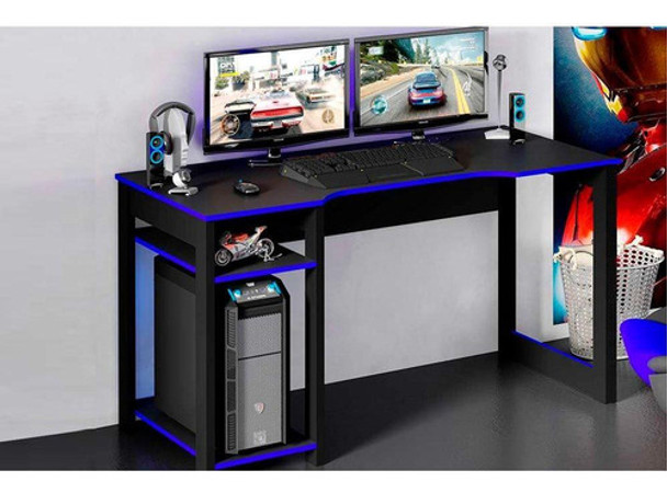 Mesa De Computador Gamer Me4152 Preto/azul - Tecno Mobili 0