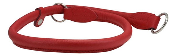 Collar De Perro De Estrangulamiento De Cuero Genuino Enrolla 0