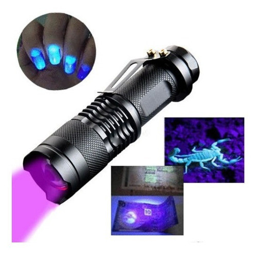 Lámpara Uv Portátil Lámpara De Luz Negra Linterna Ultraviole 0