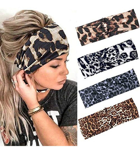 Fashband Boho Diademas Con Estampado De Leopardo Bandas Para 0