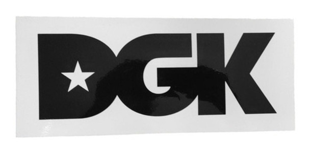 Adesivo Dgk Box White Grande 24cm X 10cm - Skate Sticker 0