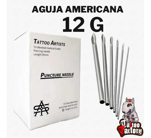 Aguja Americana Medida 13g 0
